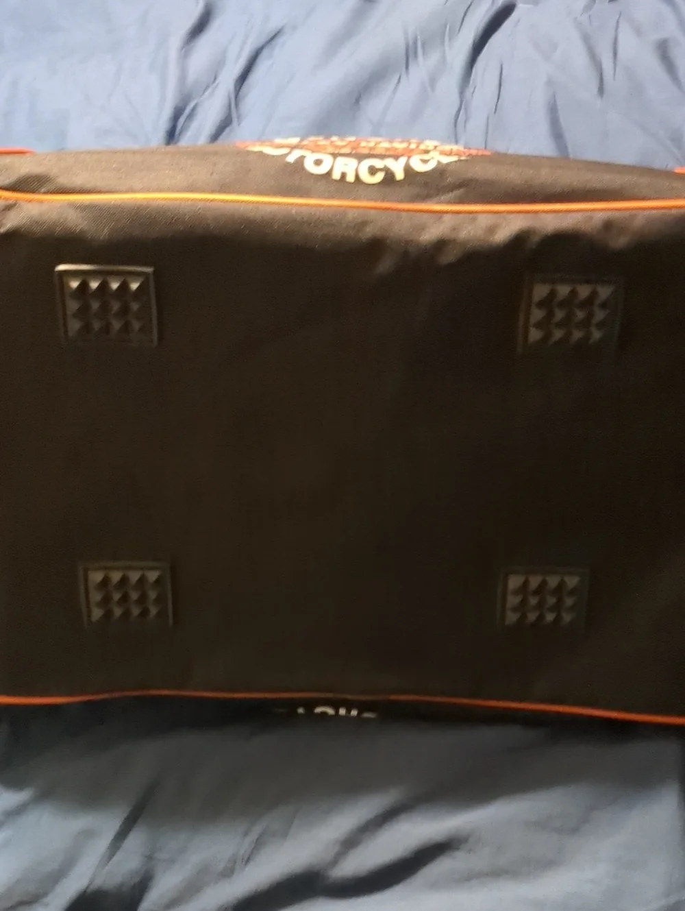 Harley-Davidson Black and Orange Travel Duffel
